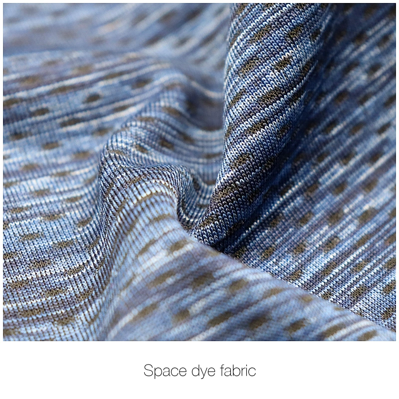 Polyester spandex space dye jacquard wicking fabric for sportswear